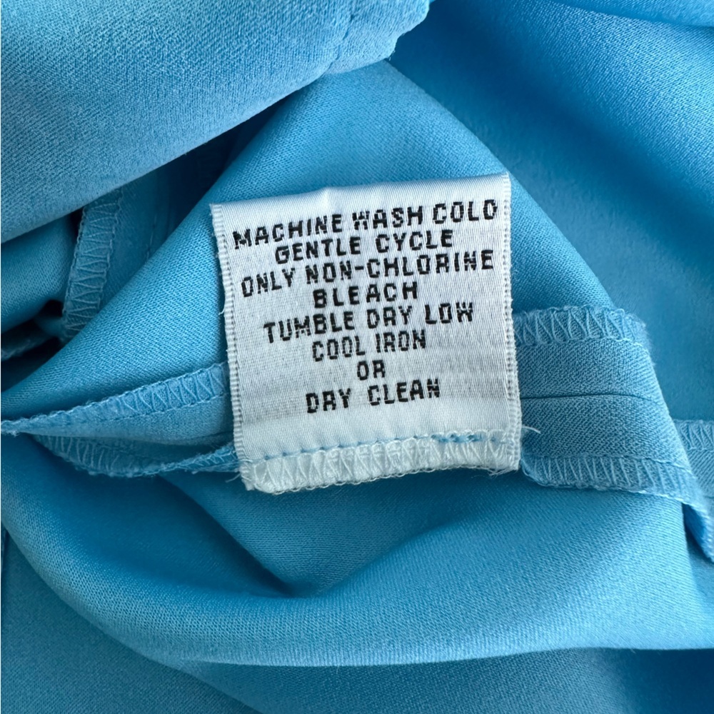 Talbots Women's Faux Suede/Velvet Shirt Petite 2X Blue Long Sleeve Button Up - Picture 5 of 5